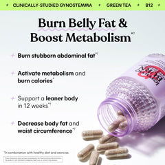 Lemme Burn capsules on white background for daily energy support.
