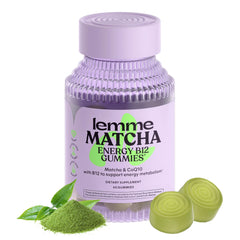 Lemme Matcha Energy Gummies bottle shown for on-the-go energy
