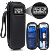 LengKe insulin cooler travel case displays real-time temperature for on-the-go monitoring.