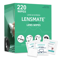 Lensmate 220-count wipes bundle for quick, mark-free cleaning of glasses