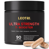 Leotri Ultra Strength T-Booster bottle front showing bold label for vitality support
