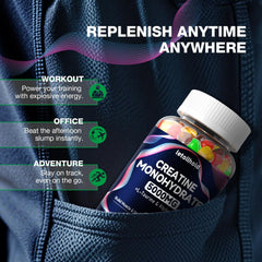 Letollhold Creatine Gummies gluten-free label visible.