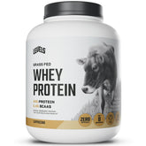 Levels Grass Fed Whey Cappuccino bottle promotes clean daily protein.