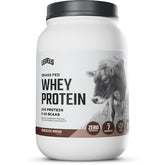 Levels grass-fed whey protein jar with chocolate mocha flavor for post-workout shakes