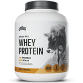 Levels Grass-Fed Whey Protein Powder tub showing clean label and protein-rich formula