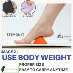 LEZER Trigger Massage Point orange, hip flexor use to ease tight hip area