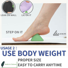 LEZER Trigger Massage Point wall-lean use helps ease tension.
