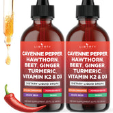 Liberty Lifestyle Cayenne Pepper Drops bottle pour for daily vitality
