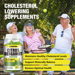 Lickshine Citrus Bergamot Gummies nutrition label close-up for ingredient transparency