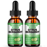 lickshine citrus bergamot liquid drops bottle front view, hinting at immune support potential