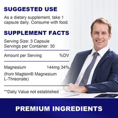 LIFE CAPX Magtein bottle and glass setup for nighttime routine
