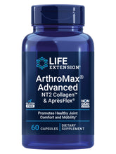 Life Extension ArthroMax Advanced NT2 Collagen bottle close-up for joint comfort