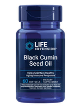 Life Extension Black Cumin Seed Oil bottle front view suggests immune support potential.