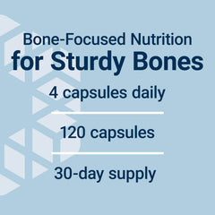 Illustration of Life Extension Bone Restore three calcium sources for bone health.