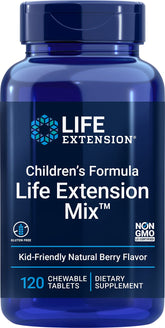 Life Extension Children's Formula Mix berry chewable tablets for kids daily nutrition