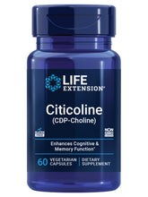 Life Extension Citicoline bottle front showing branding for brain health support