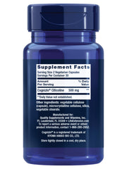 Life Extension Citicoline capsules closeup highlighting vegetarian formula