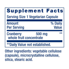 Frasco de Cran-Max con cápsulas vegetarianas y sin gluten