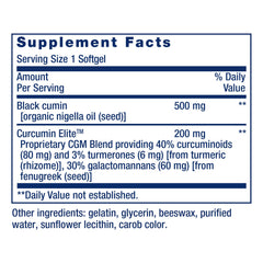 Life Extension Curcumin Elite label detail with key attributes