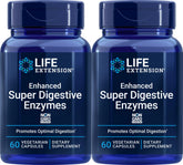 Life Extension Enhanced Super Digestive Enzymes bottle with plant-based capsules supporting digestion