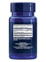 Life Extension Essential Youth L-Ergothioneine: cápsulas en primer plano, 5 mg por porción