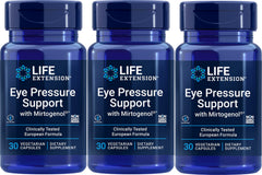 Life Extension three-pack packaging illustrates convenient ongoing eye support.