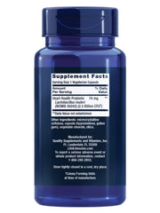 Closeup of Life Extension FlorAssist capsules, easy-to-swallow vegetarian format