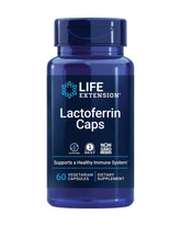 Life Extension Lactoferrin Caps bottle with capsules suggesting immune support
