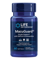 Life Extension MacuGuard bottle emphasizes eye support for macular health