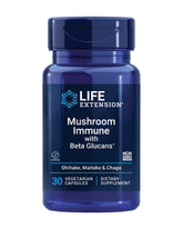 Life Extension Mushroom Immune with Beta Glucans bottle supports everyday immune health.