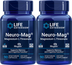Life Extension Neuro-mag bottle with capsules, convenient daily brain support.