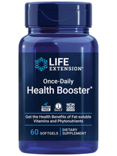 Life Extension Once-Daily Health Booster bottle front view highlighting essential vitamins.