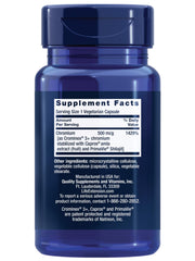 Life Extension Optimized Chromium capsules pack highlighting Crominex 3+ blend