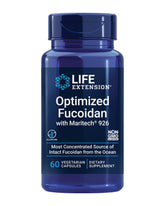Life Extension fucoidan bottle front highlighting immune support potential