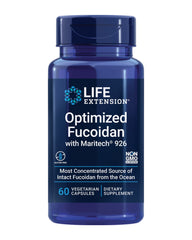 Life Extension fucoidan bottle front highlighting immune support potential