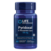 Life Extension Pyridoxal 5'-Phosphate capsules on bottle, bioactive B6 for nerves