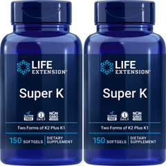 Life Extension Super K bottle front view for daily convenience