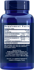 Life Extension Super K softgel close-up showing easy-to-swallow capsule