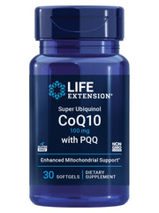 Life Extension Super Ubiquinol CoQ10 bottle front showing high-absorption formula for daily energy