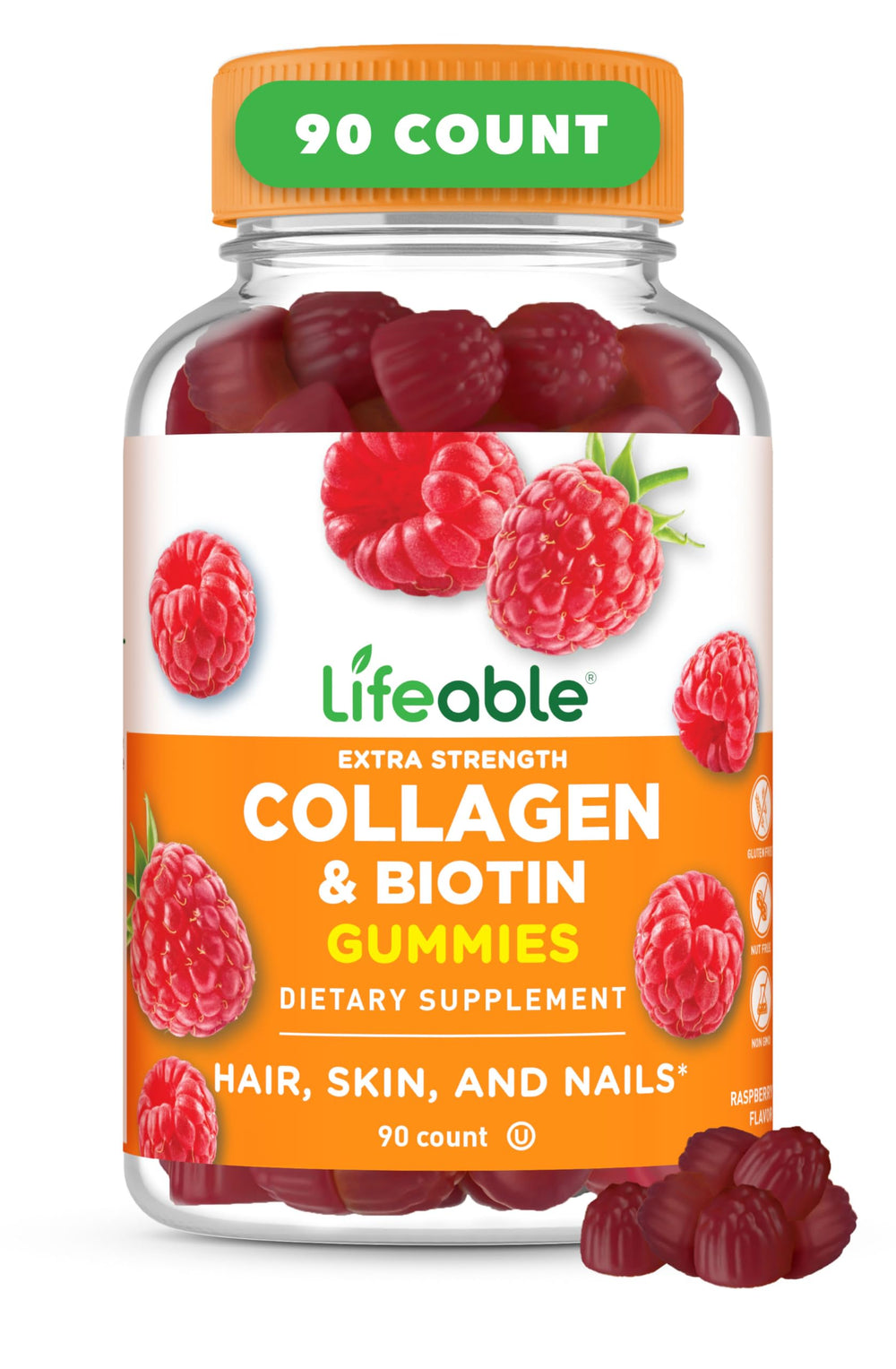 Lifeable Collagen Peptides Gummies bottle for daily beauty support