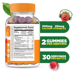 Lifeable gummies jar for easy school-day calcium boost supporting bones