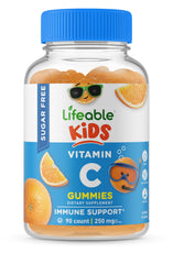Lifeable sugar-free Vitamin C kids bottle on counter for easy daily use