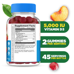 Lifeable Vitamin D gummies close-up highlighting strawberry flavor and soft chew
