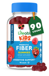 Lifeable sugarfree kids fiber gummies bottle — convenient daily fiber source for kids.