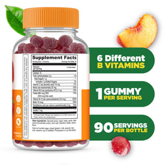 Lifeable B complex gummies ingredients close-up showing B vitamins