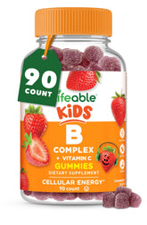 Lifeable Vitamin B Complex for Kids bottle on kitchen counter supports daily energy metabolism.