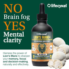 Life Cykel Lion's Mane tincture dropper ready for daily use.