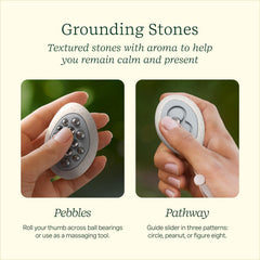 Lifelines dual-stone swivel design for tactile engagement and focus.
