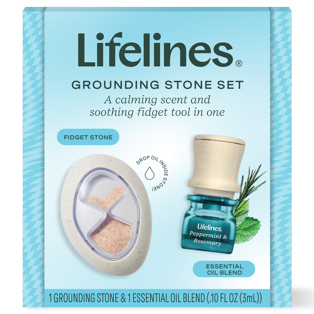 Lifelines grounding stone close-up showing tactile surface for focused moments.