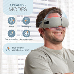 LifePro eye massager with Bluetooth music connection for calming sessions
